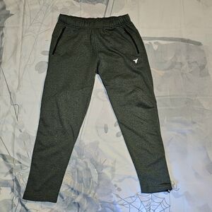Old Navy Mens Go-Dry Ankle Zip Dark Gray Joggers